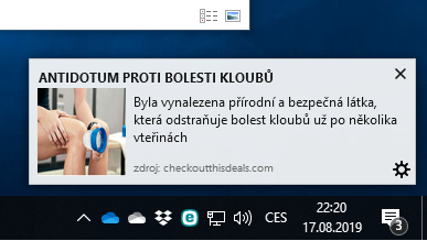 Podvodné oznámení ve Windows láká na kliknutí mimo důvěryhodný zdroj.