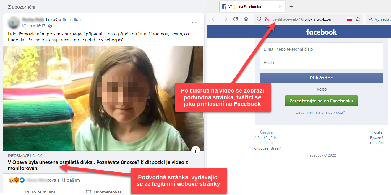 Falešné video láká na přihlášení pod záminkou ověření věku.