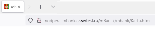 Podvodná webová adresa se vydává za stránku mBank.